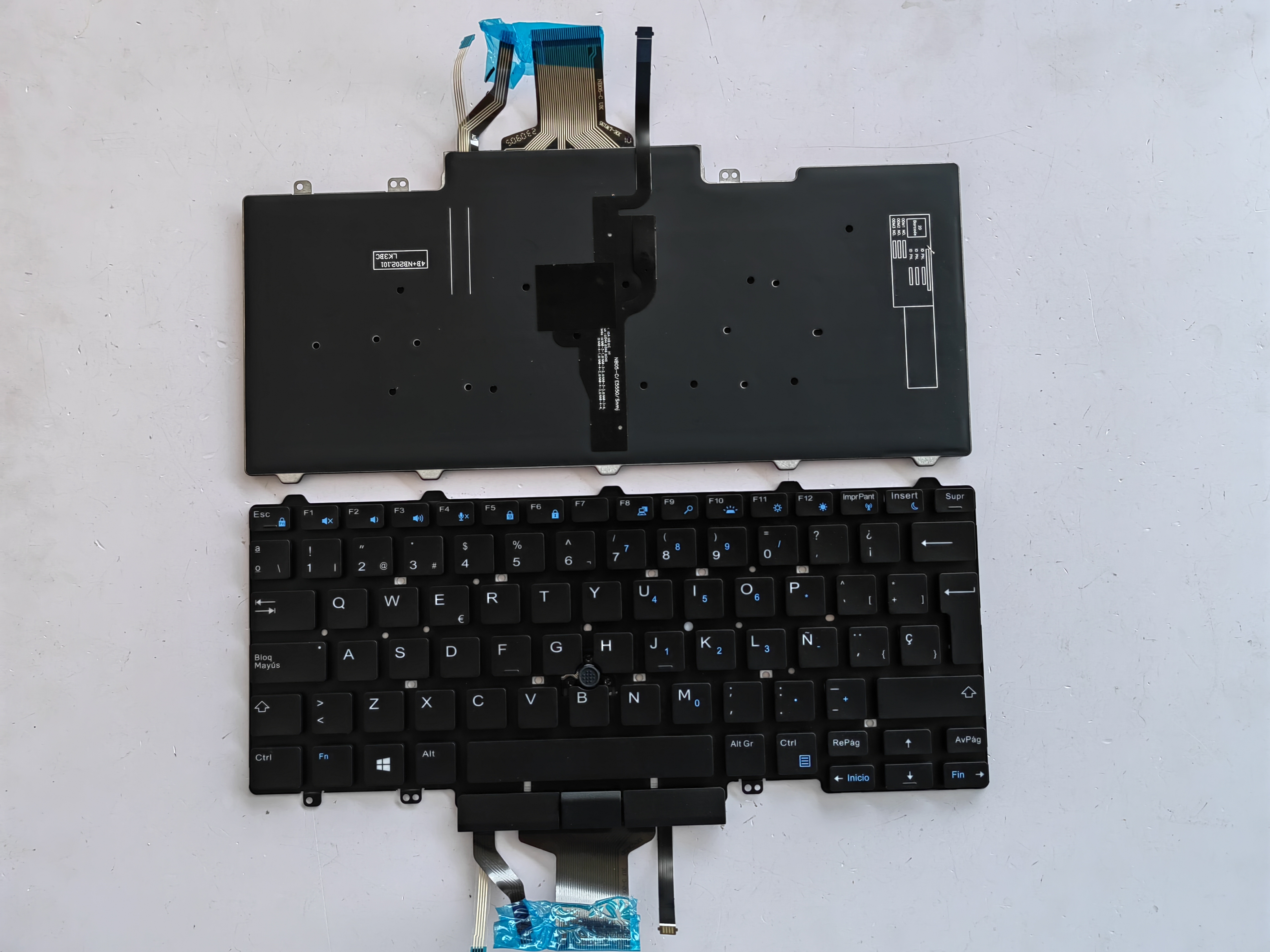 Picture of New Replacement Laptop Keyboard For DELL E5450 BLACK With Point Backlit (OEM) SP Layout